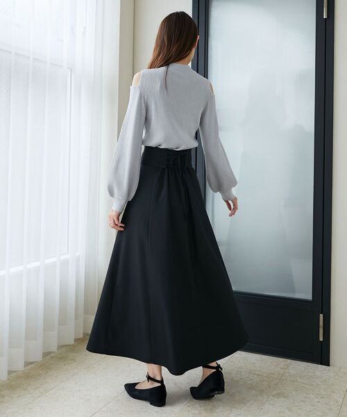 MAJESTIC LEGON(マジェスティックレゴン)の「バックレースアップフレアスカート(スカート・レディース・ホワイト系その他/ブラック系その他2/ブルー系その他4/ピンク系その他2/ブラック/ブラック系その他/ブラウン系その他2/ベージュ系その他2・SMALL/MEDIUM)」の2枚目の写真