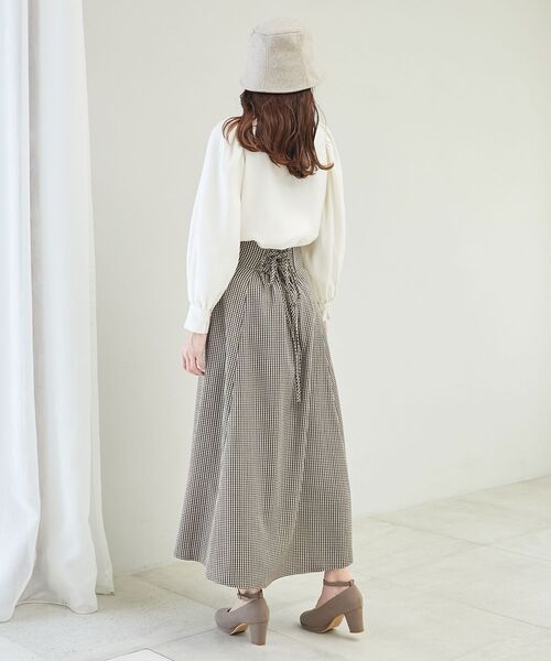 MAJESTIC LEGON(マジェスティックレゴン)の「バックレースアップフレアスカート(スカート・レディース・ホワイト系その他/ブラック系その他2/ブルー系その他4/ピンク系その他2/ブラック/ブラック系その他/ブラウン系その他2/ベージュ系その他2・SMALL/MEDIUM)」の19枚目の写真