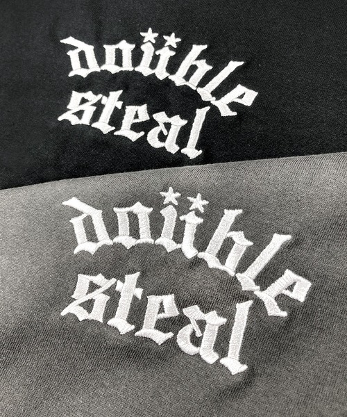 DOUBLE STEAL(ダブルスティール)の「ブラックレター刺繍 長袖Tシャツ(Tシャツ/カットソー・メンズ・チャコールグレー/ブラック・LARGE/X-LARGE/MEDIUM)」の8枚目の写真
