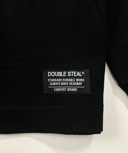 DOUBLE STEAL(ダブルスティール)の「ブラックレター刺繍 長袖Tシャツ(Tシャツ/カットソー・メンズ・チャコールグレー/ブラック・LARGE/X-LARGE/MEDIUM)」の6枚目の写真