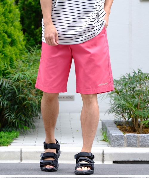 CONVERSE（コンバース）の「【CONVERSE/コンバース】ワンポイント刺繍ロゴ ツイルショートパンツ（その他パンツ・メンズ・グリーン/ホワイト/イエロー/ベージュ/ピンク/ネイビー/ブルー/サックスブルー/ブラック/カーキ/チャコールグレー・M/LL/L）」の11枚目の写真