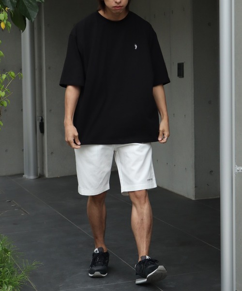 CONVERSE（コンバース）の「【CONVERSE/コンバース】ワンポイント刺繍ロゴ ツイルショートパンツ（その他パンツ・メンズ・グリーン/ホワイト/イエロー/ベージュ/ピンク/ネイビー/ブルー/サックスブルー/ブラック/カーキ/チャコールグレー・M/LL/L）」の22枚目の写真