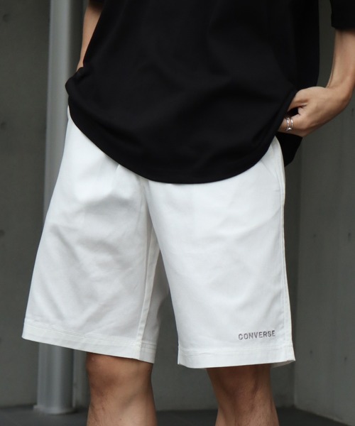 CONVERSE（コンバース）の「【CONVERSE/コンバース】ワンポイント刺繍ロゴ ツイルショートパンツ（その他パンツ・メンズ・グリーン/ホワイト/イエロー/ベージュ/ピンク/ネイビー/ブルー/サックスブルー/ブラック/カーキ/チャコールグレー・M/LL/L）」の20枚目の写真
