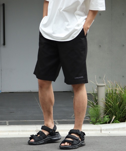 CONVERSE（コンバース）の「【CONVERSE/コンバース】ワンポイント刺繍ロゴ ツイルショートパンツ（その他パンツ・メンズ・グリーン/ホワイト/イエロー/ベージュ/ピンク/ネイビー/ブルー/サックスブルー/ブラック/カーキ/チャコールグレー・M/LL/L）」の13枚目の写真