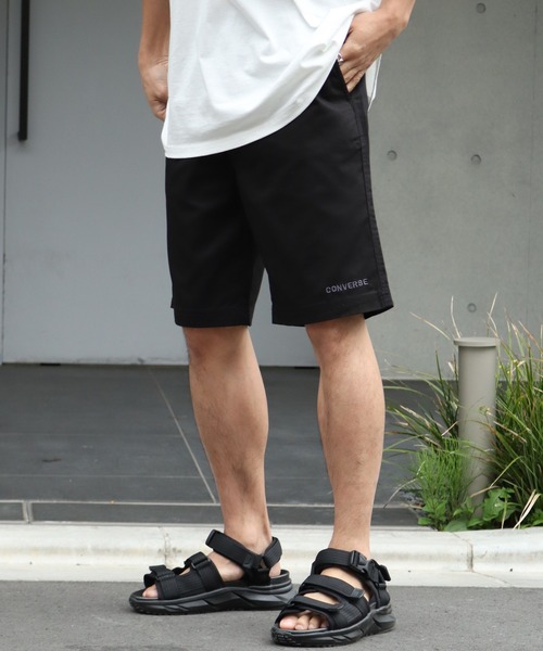 CONVERSE（コンバース）の「【CONVERSE/コンバース】ワンポイント刺繍ロゴ ツイルショートパンツ（その他パンツ・メンズ・グリーン/ホワイト/イエロー/ベージュ/ピンク/ネイビー/ブルー/サックスブルー/ブラック/カーキ/チャコールグレー・M/LL/L）」の12枚目の写真