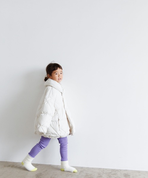 LOWRYS FARM（ローリーズファーム）の「エアサーマルショールカラージャケット　906773（ダウンジャケット/コート・キッズ・アイボリー/パープル/ブラック・130cm/110cm/150cm）」の5枚目の写真