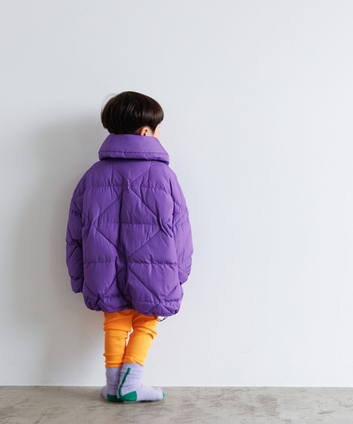 LOWRYS FARM（ローリーズファーム）の「エアサーマルショールカラージャケット　906773（ダウンジャケット/コート・キッズ・アイボリー/パープル/ブラック・130cm/110cm/150cm）」の10枚目の写真