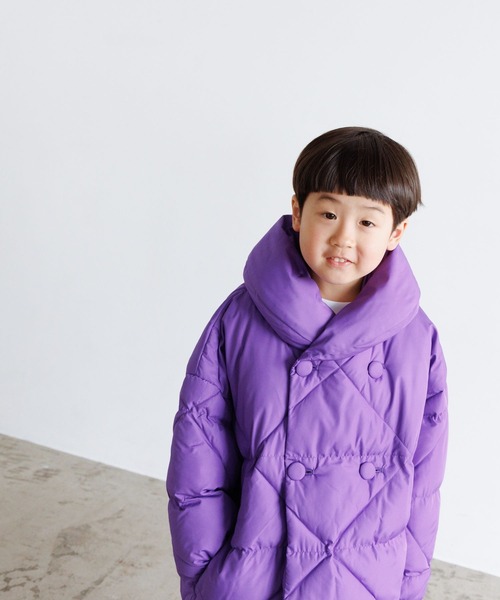 LOWRYS FARM（ローリーズファーム）の「エアサーマルショールカラージャケット　906773（ダウンジャケット/コート・キッズ・アイボリー/パープル/ブラック・130cm/110cm/150cm）」の11枚目の写真
