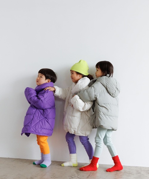 LOWRYS FARM（ローリーズファーム）の「エアサーマルショールカラージャケット　906773（ダウンジャケット/コート・キッズ・アイボリー/パープル/ブラック・130cm/110cm/150cm）」の12枚目の写真