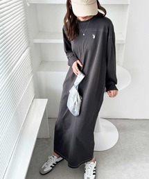 【新色追加】GeeRA別注【U.S. POLO ASSN.】配色ステッチワンピース