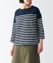 無印良品 | 太番手ボートネック七分袖Ｔシャツ(Tシャツ/カットソー)