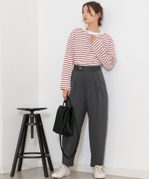 POU DOU DOU(プードゥドゥ)の「2タックペグトップパンツ(その他パンツ・レディース・ブラウン/ダークグレー/グレー系その他・3)」の15枚目の写真