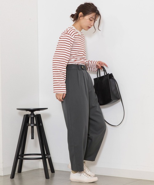 POU DOU DOU(プードゥドゥ)の「2タックペグトップパンツ(その他パンツ・レディース・ブラウン/ダークグレー/グレー系その他・3)」の16枚目の写真