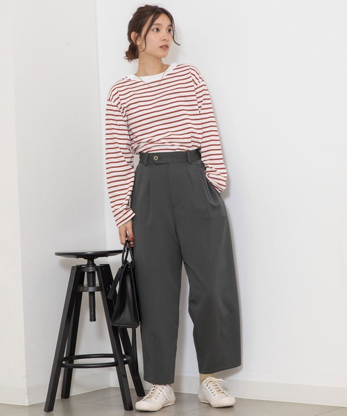 POU DOU DOU(プードゥドゥ)の「2タックペグトップパンツ(その他パンツ・レディース・ブラウン/ダークグレー/グレー系その他・3)」の17枚目の写真