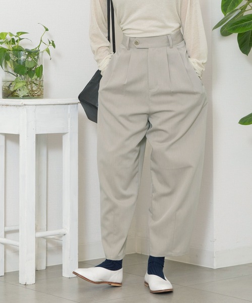 POU DOU DOU(プードゥドゥ)の「2タックペグトップパンツ(その他パンツ・レディース・ブラウン/ダークグレー/グレー系その他・3)」の19枚目の写真