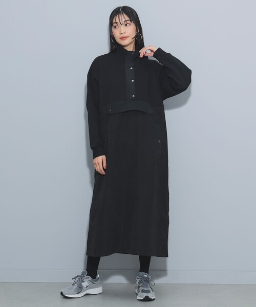 BEAMS HEART(ビームスハート)の「異素材 アノラック ワンピース(ワンピース・レディース・ブラウン系その他3/ブラック/オリーブ/グレー/グリーン系その他5・FREE)」の10枚目の写真