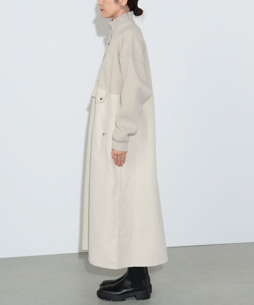 BEAMS HEART(ビームスハート)の「異素材 アノラック ワンピース(ワンピース・レディース・ブラウン系その他3/ブラック/オリーブ/グレー/グリーン系その他5・FREE)」の19枚目の写真