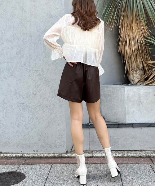 INGNI(イング)の「共ベルト付フェイクレザーキュロット/パンツ(その他パンツ・レディース・アイボリー/ブラック/ブラウン・FREE)」の8枚目の写真