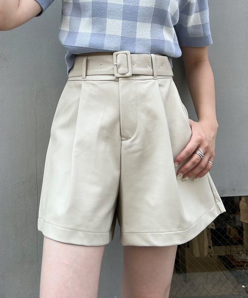 INGNI(イング)の「共ベルト付フェイクレザーキュロット/パンツ(その他パンツ・レディース・アイボリー/ブラック/ブラウン・FREE)」の18枚目の写真