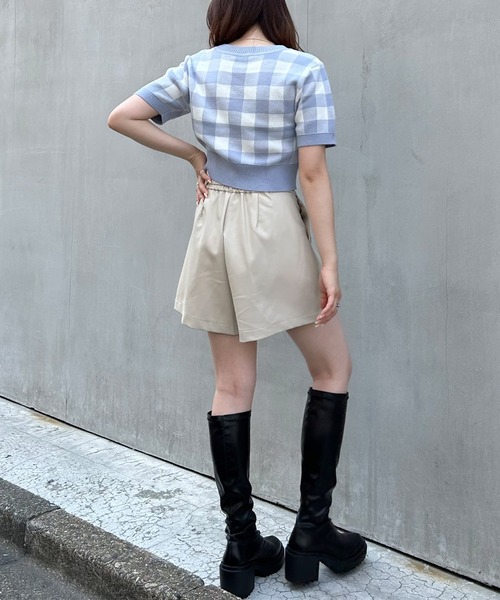 INGNI(イング)の「共ベルト付フェイクレザーキュロット/パンツ(その他パンツ・レディース・アイボリー/ブラック/ブラウン・FREE)」の14枚目の写真
