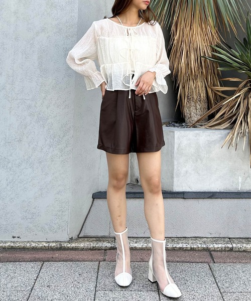 INGNI(イング)の「共ベルト付フェイクレザーキュロット/パンツ(その他パンツ・レディース・アイボリー/ブラック/ブラウン・FREE)」の10枚目の写真