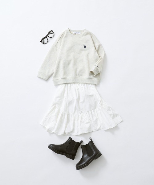 CIAOPANIC TYPY(チャオパニックティピー)の「【KIDS】2WAYナイロンギャザーキャミワンピース(ワンピース・キッズ・ホワイト/チャコールグレー・XL/L/S/XXL/M)」の3枚目の写真