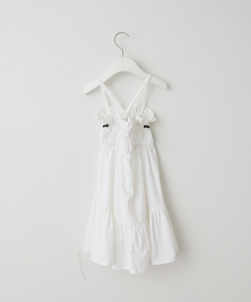 CIAOPANIC TYPY(チャオパニックティピー)の「【KIDS】2WAYナイロンギャザーキャミワンピース(ワンピース・キッズ・ホワイト/チャコールグレー・XL/L/S/XXL/M)」の12枚目の写真