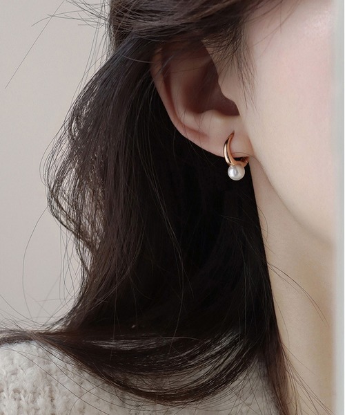 LA VORAGINE(ラ ヴォラジネ)の「金属アレルギー対応エコパールピアス(ピアス(両耳用)・レディース・ピンクゴールド/シルバー/ゴールド・FREE)」の3枚目の写真
