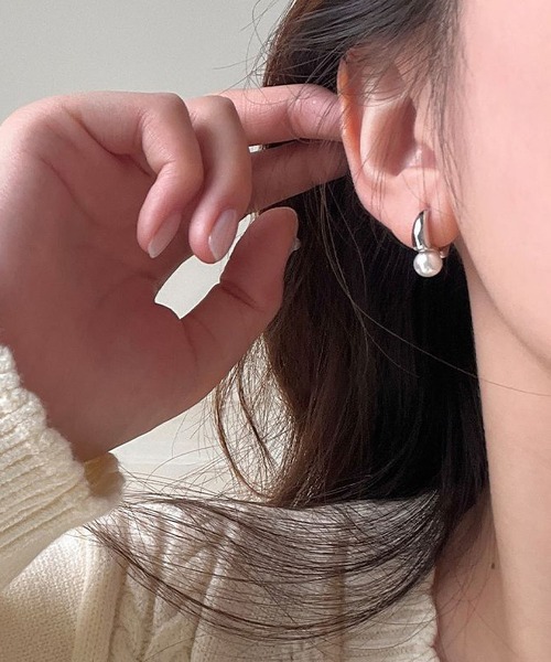 セール】金属アレルギー対応エコパールピアス（ピアス（両耳用
