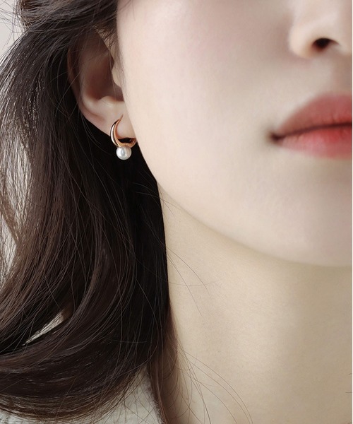 LA VORAGINE(ラ ヴォラジネ)の「金属アレルギー対応エコパールピアス(ピアス(両耳用)・レディース・ピンクゴールド/シルバー/ゴールド・FREE)」の11枚目の写真