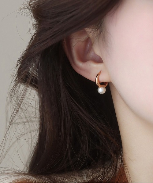 LA VORAGINE(ラ ヴォラジネ)の「金属アレルギー対応エコパールピアス(ピアス(両耳用)・レディース・ピンクゴールド/シルバー/ゴールド・FREE)」の5枚目の写真