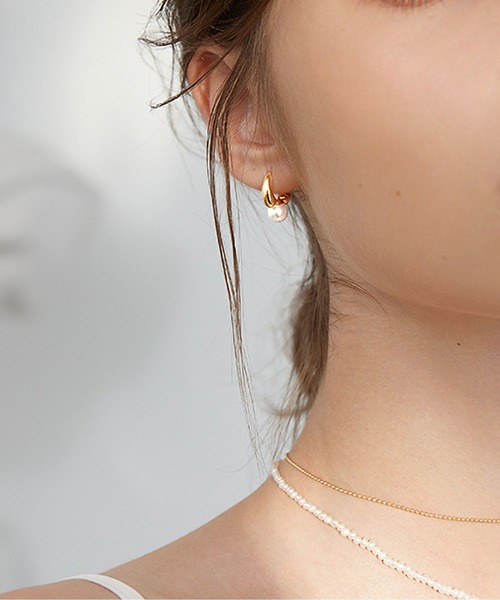 LA VORAGINE(ラ ヴォラジネ)の「金属アレルギー対応エコパールピアス(ピアス(両耳用)・レディース・ピンクゴールド/シルバー/ゴールド・FREE)」の9枚目の写真