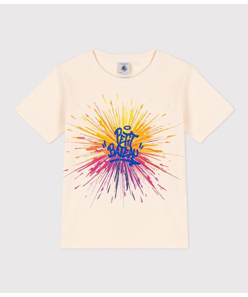 PETIT BATEAU（プチバトー）の「プリント半袖Ｔシャツ（Tシャツ/カットソー・キッズ・オフホワイト/ホワイト系その他・6YEAR/12YEAR/10YEAR/8YEAR）」の2枚目の写真