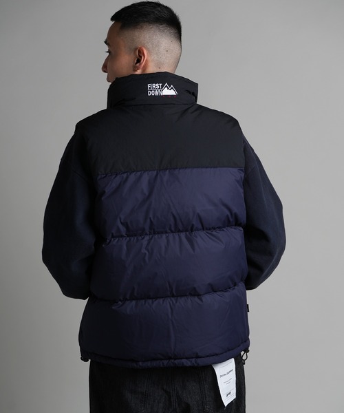 FIRST DOWN（ファーストダウン）の「FDU-BUBBLE DOWN VEST MICROFT（ダウンベスト・メンズ・ブラック/ネイビー・XL/M/L）」の20枚目の写真