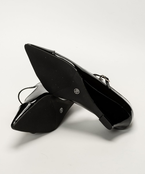 SVEC（シュベック）の「ウェッジソール ポインテッドトゥ ストラップパンプス（パンプス・レディース・ブラック/ホワイト/シルバー・35/36/38/40/37/39）」の5枚目の写真