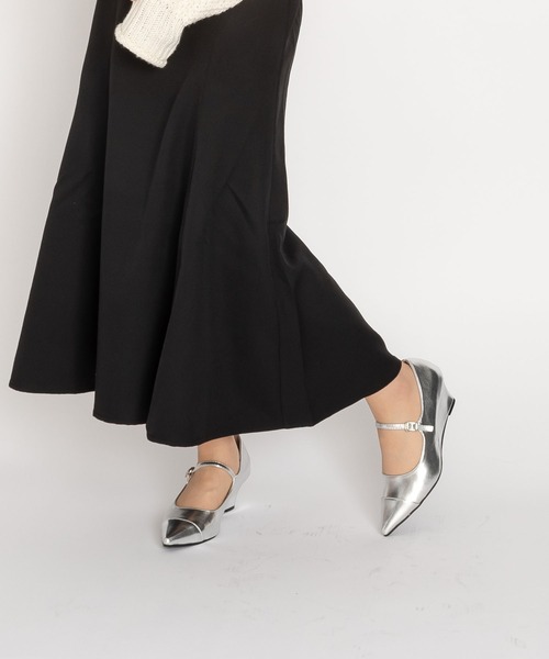 SVEC（シュベック）の「ウェッジソール ポインテッドトゥ ストラップパンプス（パンプス・レディース・ブラック/ホワイト/シルバー・35/36/38/40/37/39）」の22枚目の写真