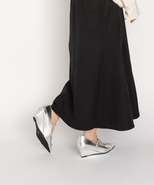 SVEC（シュベック）の「ウェッジソール ポインテッドトゥ ストラップパンプス（パンプス・レディース・ブラック/ホワイト/シルバー・35/36/38/40/37/39）」の21枚目の写真