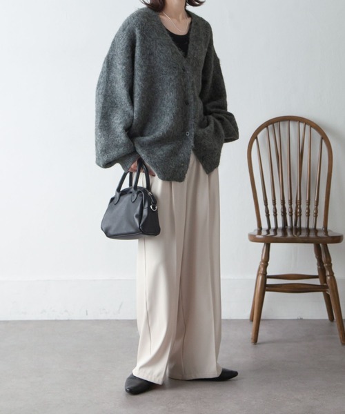 Chillfar（チルファー）の「ウールメランジニットボリュームカーディガン（カーディガン/ボレロ・レディース・アイボリー/ブルー/ピンク/オレンジ/ライトグリーン/グレー・FREE）」の22枚目の写真