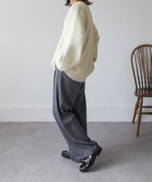 Chillfar（チルファー）の「ウールメランジニットボリュームカーディガン（カーディガン/ボレロ・レディース・アイボリー/ブルー/ピンク/オレンジ/ライトグリーン/グレー・FREE）」の16枚目の写真