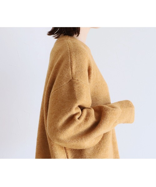 reca（レカ）の「【ZOZOTOWN限定】ボリューム袖ニットプルオーバー（ニット/セーター・レディース・ネイビー/イエロー/オートミール/ブルーグリーン/チャコールグレー/ライトブルー/グレイッシュベージュ/オレンジ・FREE）」の22枚目の写真