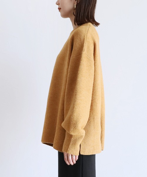 reca（レカ）の「【ZOZOTOWN限定】ボリューム袖ニットプルオーバー（ニット/セーター・レディース・ネイビー/イエロー/オートミール/ブルーグリーン/チャコールグレー/ライトブルー/グレイッシュベージュ/オレンジ・FREE）」の15枚目の写真