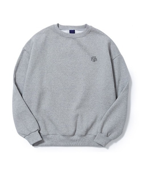 muahmuah(ムーアムーア)の「A'GEM/9 × .kom『muah muah/ムーアムーア』SIGNATURE BACK POINT NAPPING MTM/シグニチャー バックポイント 裏起毛 プルオーバー スウェットシャツ(スウェット・レディース・グレー/ブラック・FREE)」の13枚目の写真