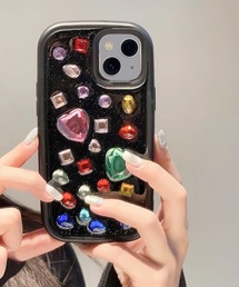 BARELY BLUE | 【 BARELY BLUE / ベアリーブルー 】キラキラ ストーン ブライト iPhone ケース/12.12pro,13,13pro,14,14pro(スマホケース/カバー)