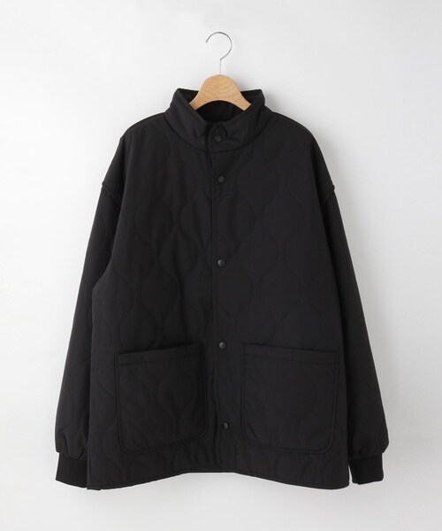 &Bridge(アンドブリッジ)の「GIORDANO キルティングパデッドジャケット(その他アウター・メンズ・ブラック/グリーン・02/04/03)」の2枚目の写真