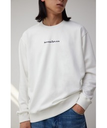 フェイクスウェード刺繍ロゴトップス