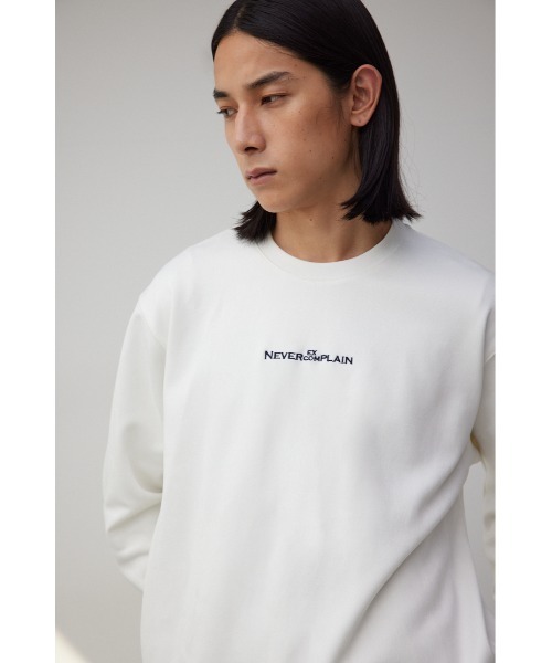 AZUL by moussy（アズールバイマウジー）の「フェイクスウェード刺繍ロゴトップス（Tシャツ/カットソー・メンズ・ブラック/ホワイト/グレー・MEDIUM/LARGE）」の14枚目の写真