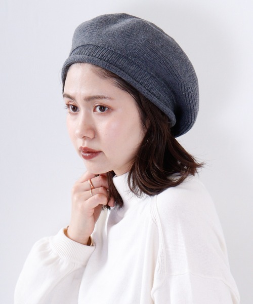QUEENHEAD 帽子 レディース 締め付けゼロ ゆったりリブベレー帽
