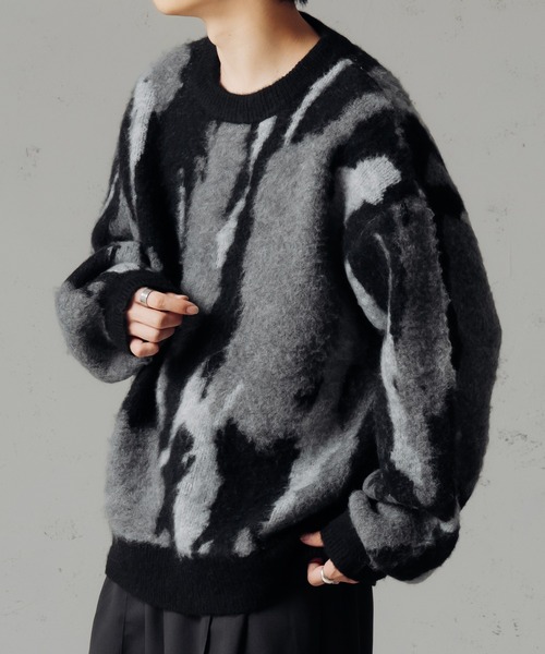 シャギーカモフラージュニット（ニット/セーター）｜epnok（エプノック