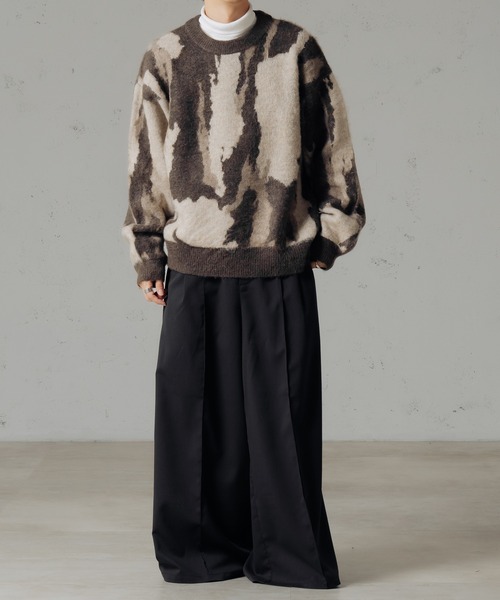 シャギーカモフラージュニット（ニット/セーター）｜epnok（エプノック