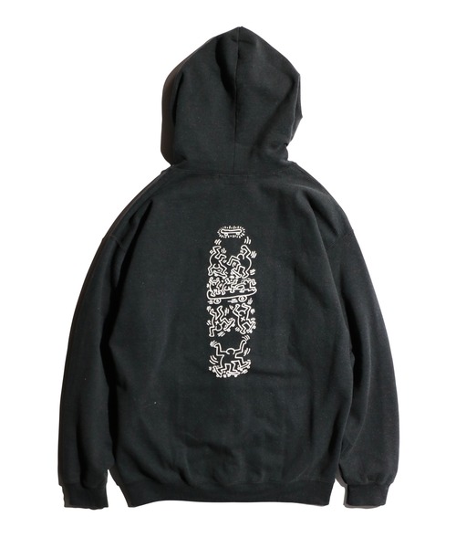 C.E.L.STORE（セルストア）の「KEITH HARING/キースへリング SKATE BOARD ZIP-UP HOODIE スケートプリントジップフーディー（パーカー・メンズ・ホワイト/ブラック・MEDIUM/X-LARGE/LARGE）」の14枚目の写真